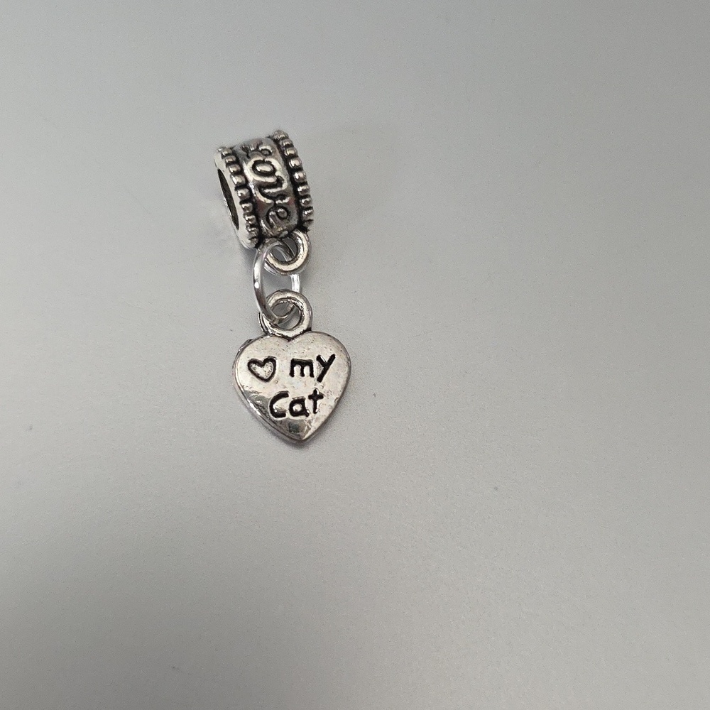 I Love My Cat Charm Fits pandora